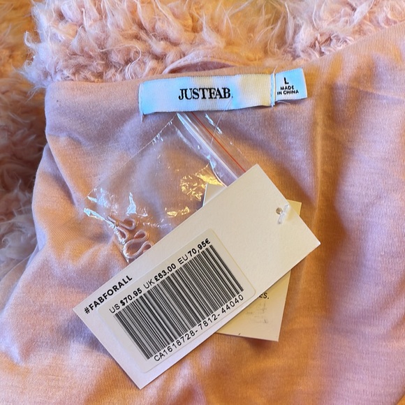 JustFab Fuzzy Pink Women’s Jacket/Coat Size Large - Picture 3 of 9